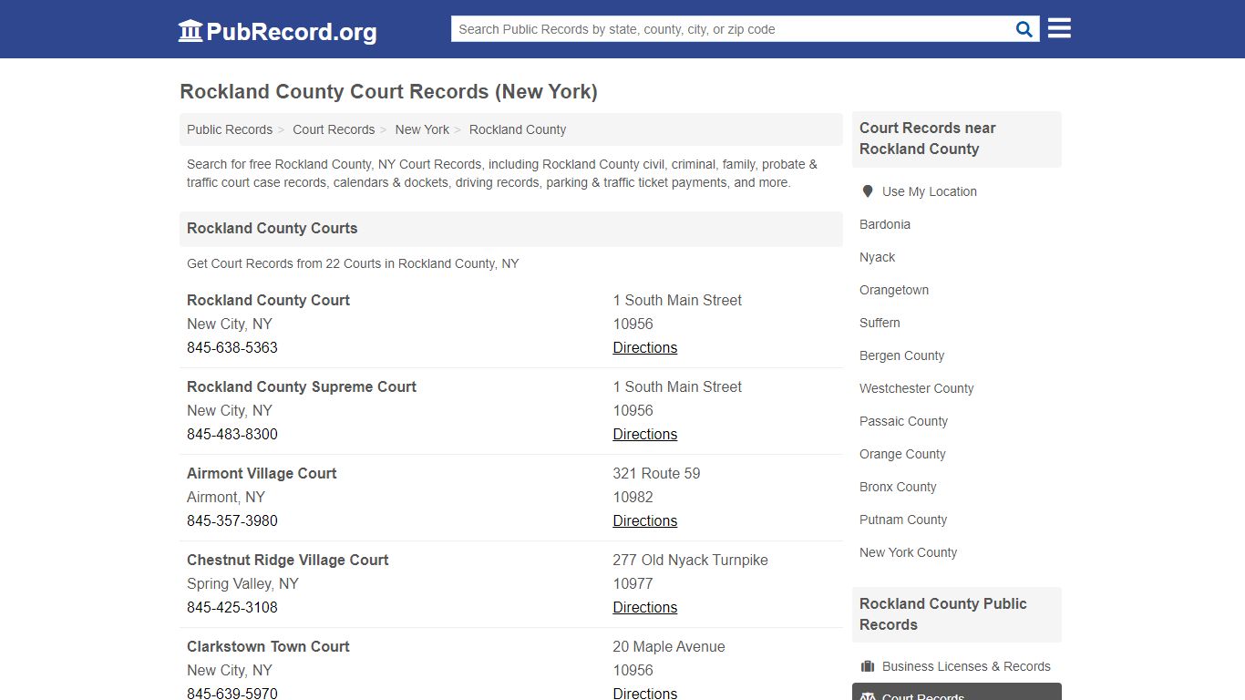 Free Rockland County Court Records (New York Court Records)